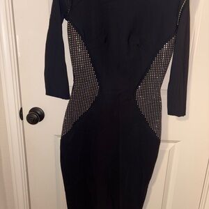 Chiara Boni Black and White Midi Dress